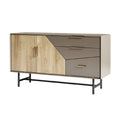 Moderne dressoir met houtlook en metalen poten