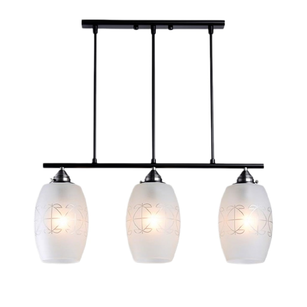 Modern Hanglamp met Drie Gelaagde Witte Glas Lichten